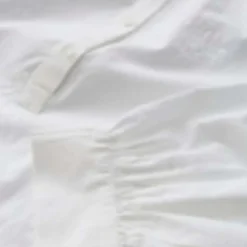 Pure Cotton Embroidered Blouson Sleeve Blouse
