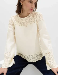 Pure Cotton Embroidered Cutwork Top