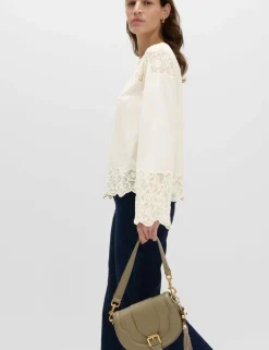 Pure Cotton Embroidered Cutwork Top