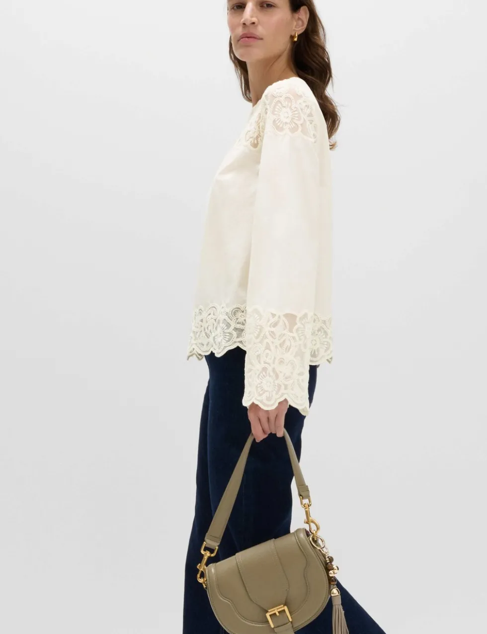 Pure Cotton Embroidered Cutwork Top