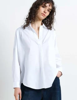 Pure Cotton Embroidered Cut Out Back Shirt