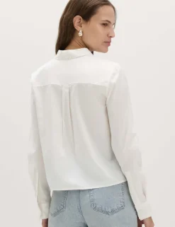 Pure Cotton Embroidered Collared Shirt