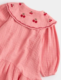 Pure Cotton Embroidered Collar Dress (1-8 Yrs)