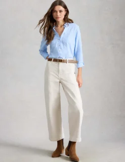 Pure Cotton Embroidered Collared Shirt