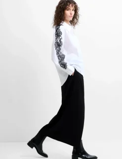 Pure Cotton Embroidered Collared Shirt
