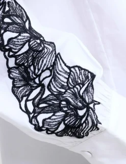 Pure Cotton Embroidered Collared Shirt