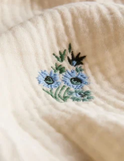 Pure Cotton Embroidered Flower Bedding Set
