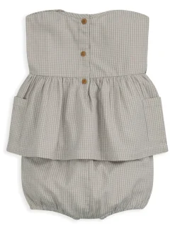 Pure Cotton Embroidered Gingham Outfit (0-24 Mths)