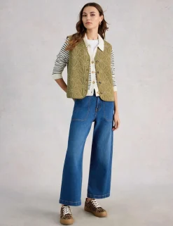 Pure Cotton Embroidered Gilet
