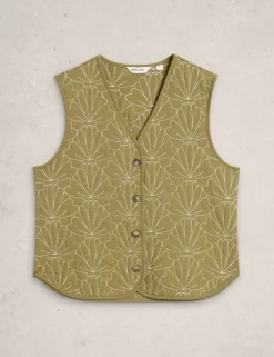 Pure Cotton Embroidered Gilet