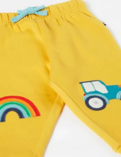 Pure Cotton Embroidered Joggers (3 Mths-8 Yrs)