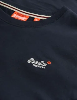 Pure Cotton Embroidered Logo T-Shirt
