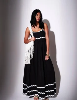 Pure Cotton Embroidered Maxi Beach Dress