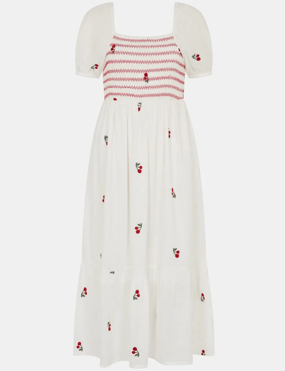 Pure Cotton Embroidered Midaxi Beach Dress