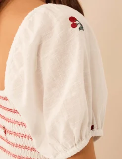 Pure Cotton Embroidered Midaxi Beach Dress