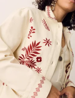 Pure Cotton Embroidered Overshirt