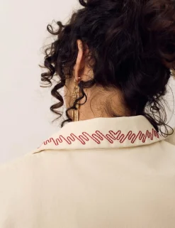 Pure Cotton Embroidered Overshirt