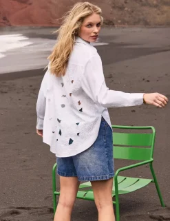 Pure Cotton Embroidered Relaxed Shirt