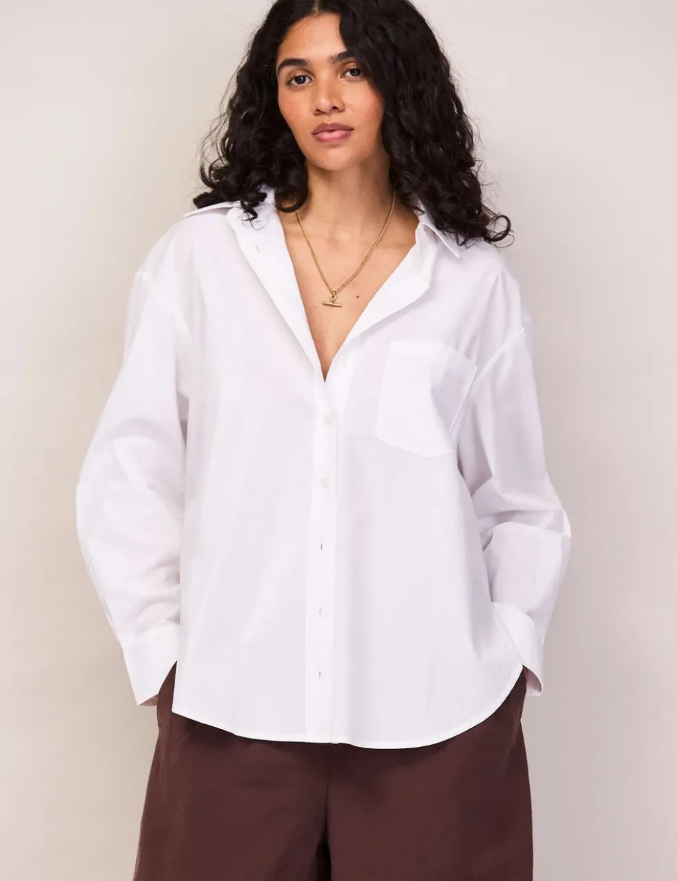 Pure Cotton Embroidered Relaxed Shirt