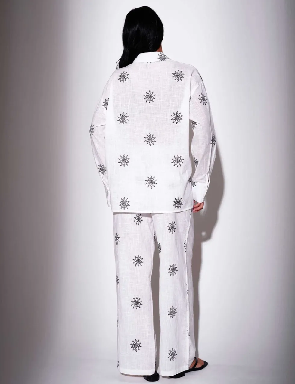Pure Cotton Embroidered Relaxed Beach Shirt