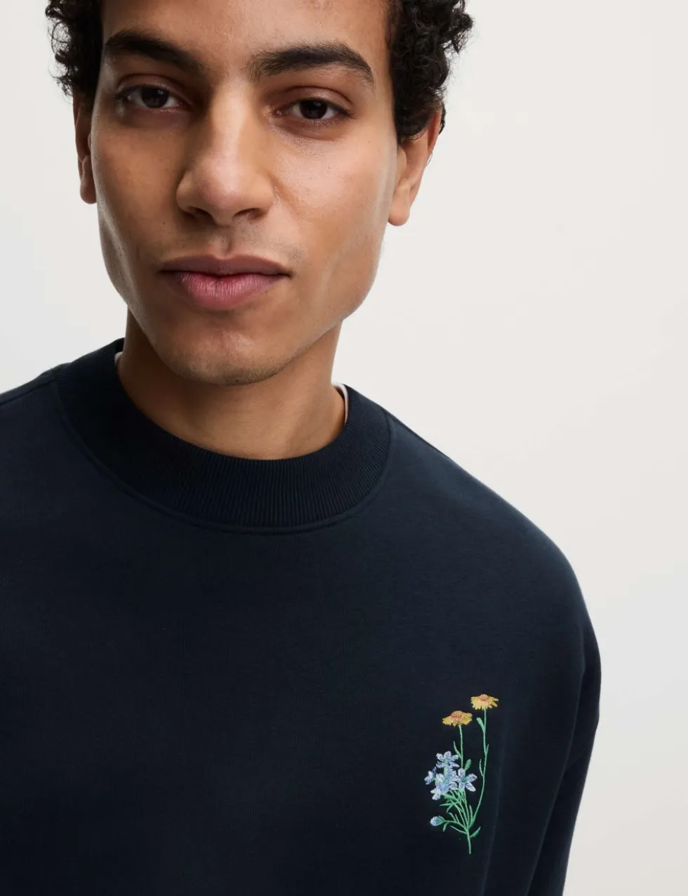 Pure Cotton Embroidered Sweatshirt