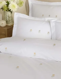 Pure Cotton Embroidered Sunflower Bedding Set