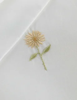 Pure Cotton Embroidered Sunflower Bedding Set