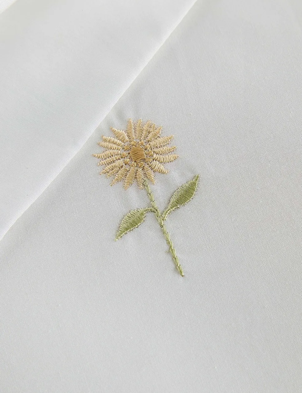 Pure Cotton Embroidered Sunflower Bedding Set