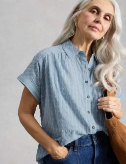 Pure Cotton Embroidered Shirt