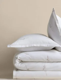 Pure Cotton Embroidered Sprig Bedding Set