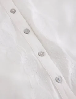 Pure Cotton Embroidered Sleeveless Shirt