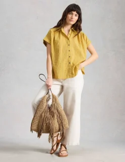 Pure Cotton Embroidered Shirt