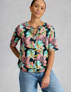 Pure Cotton Embroidered Top