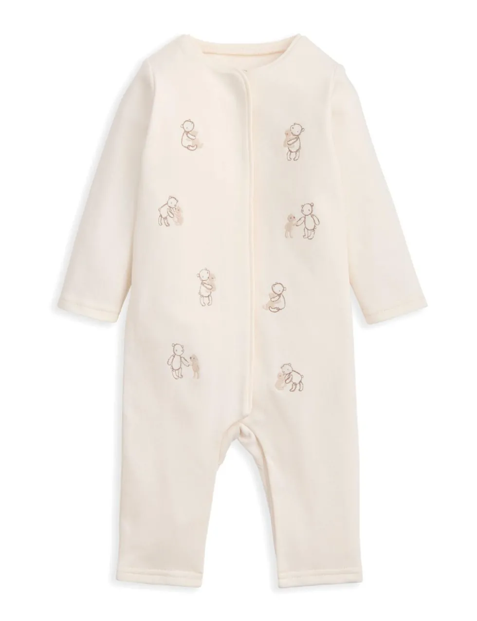 Pure Cotton Embroidered Teddy Romper (7lbs-12 Mths)