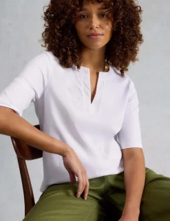 Pure Cotton Embroidered T-Shirt