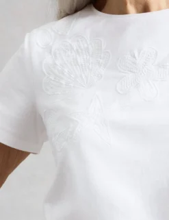 Pure Cotton Embroidered T-Shirt