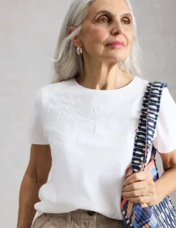 Pure Cotton Embroidered T-Shirt