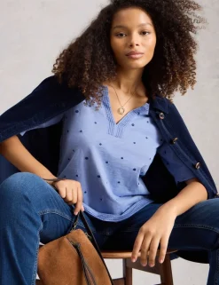 Pure Cotton Embroidered T-Shirt