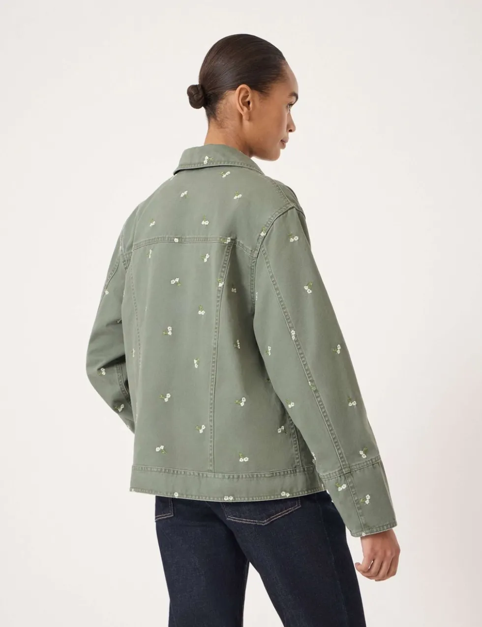 Pure Cotton Embroidered Utility Jacket
