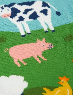 Pure Cotton Farmyard Knitted Vest (3 Mths-5 Yrs)
