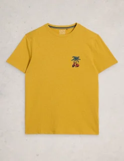 Pure Cotton Fish Graphic Crew Neck T-Shirt