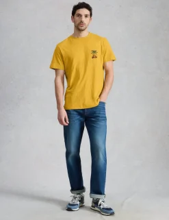 Pure Cotton Fish Graphic Crew Neck T-Shirt