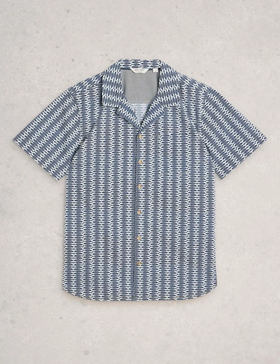 Pure Cotton Fish Print Short Sleeve Shirt