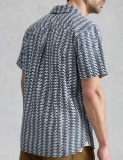 Pure Cotton Fish Print Short Sleeve Shirt