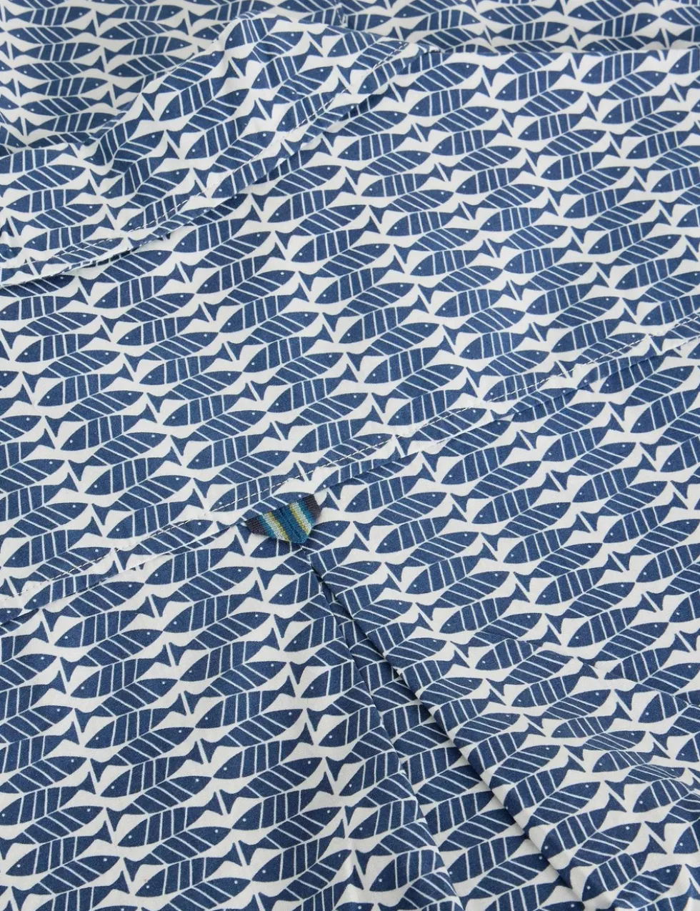 Pure Cotton Fish Print Short Sleeve Shirt