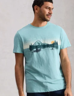 Pure Cotton Fishing Graphic T-Shirt