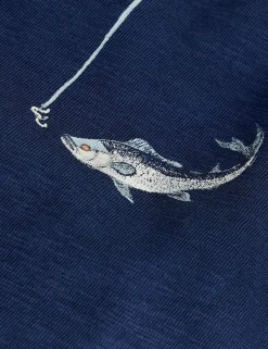 Pure Cotton Fishing Graphic T-Shirt