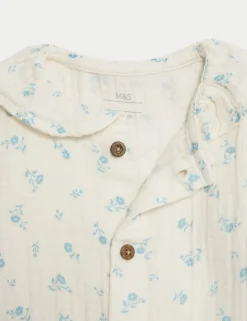Pure Cotton Floral All in One (0-12 Mths)