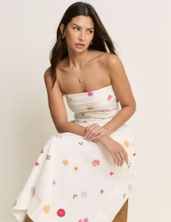 Pure Cotton Floral Bandeau Top