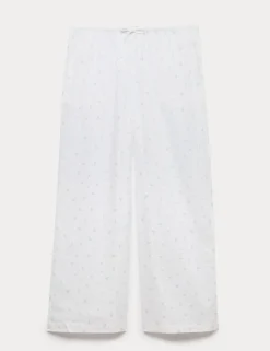 Pure Cotton Floral Check Pyjama Bottoms